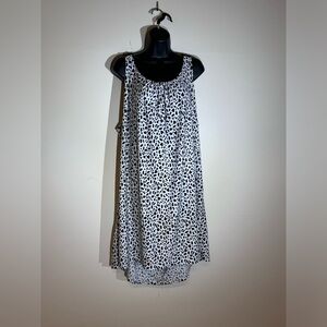 White and black leopard print night gown in a size 3x from George
